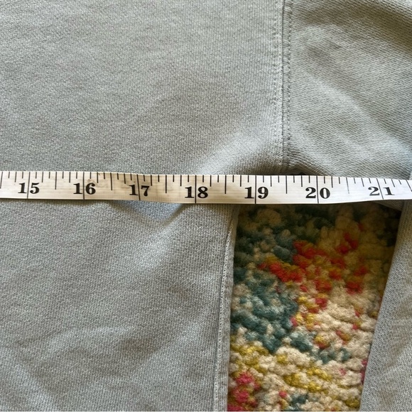 Madewell Womens Shuffle Garment Dyed SweatShirt Green Long Sleeve Crew Neck XXS - Picture 3 of 6